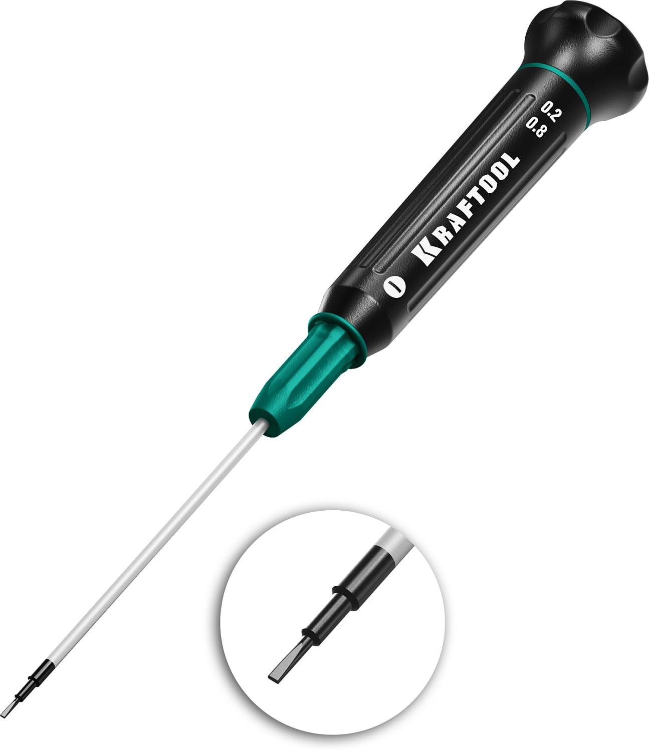 KRAFTOOL  Precision SL0.8, отвертка для точных работ (25681-0.8)