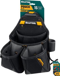 KRAFTOOL KP-15 поясная сумка с быстросъёмным креплением FastClip, 350 х 320 мм (38771) - 2