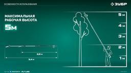 ЗУБР 20 В, 200 мм шина, без АКБ (LMS), высоторез аккумуляторный (ВРБ-2020) - 22