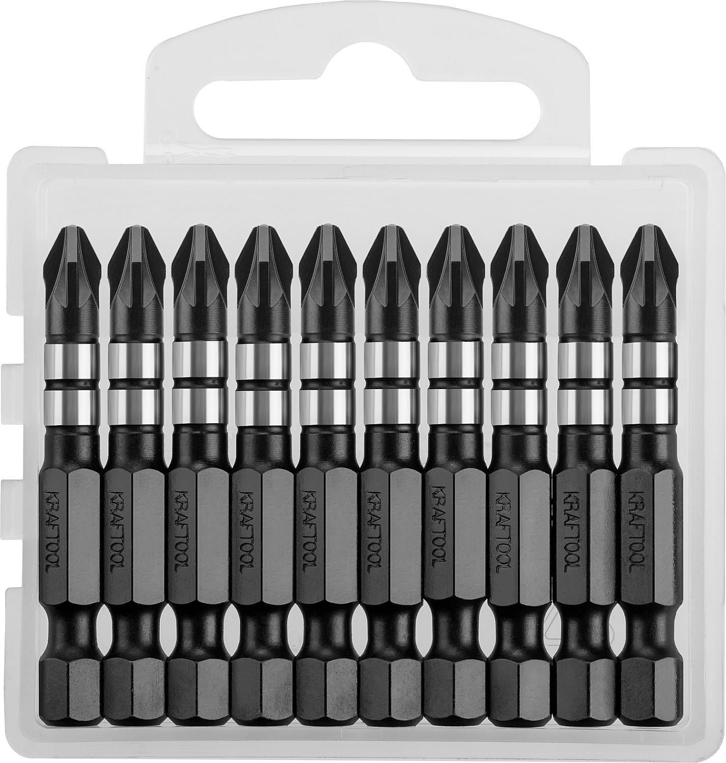 KRAFTOOL Impact Pro PZ2, 50 мм, 10 шт, ударные биты (26193-2-50-S10)