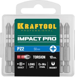 KRAFTOOL Impact Pro PZ2, 50 мм, 10 шт, ударные биты (26193-2-50-S10) - 2
