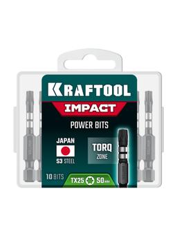 KRAFTOOL Impact TX 20, 50 мм, 10 шт, ударные биты (26195-20-50-S10) - 2