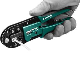 KRAFTOOL RJ-Pro, (RJ45, RJ11,RJ12), универсальный кримпер (22698) - 8