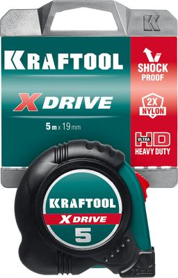 KRAFTOOL X-Drive, 5 м х 19 мм, рулетка (34122-05-19) - 3