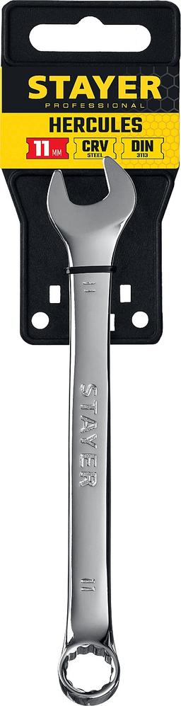 STAYER HERCULES, 11 мм, комбинированный гаечный ключ, Professional (27081-11) - 2