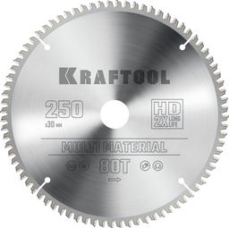 KRAFTOOL Multi Material, 250 х 30 мм, 80Т, пильный диск по алюминию (36953-250-30) - 1