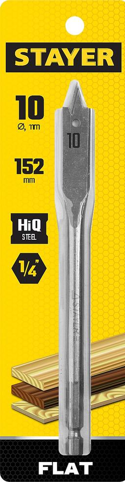 STAYER  Flat, 12 x 152 мм, перовое, cверло по дереву (2950-12) - 2