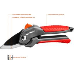 GRINDA G-22, 200 мм, с двухкомпонентными рукоятками, плоскостной секатор (423122) - 3