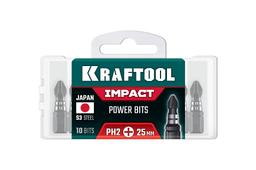 KRAFTOOL Impact PH 2, 25 мм, 10 шт, ударные биты (26191-2-25-S10) - 2