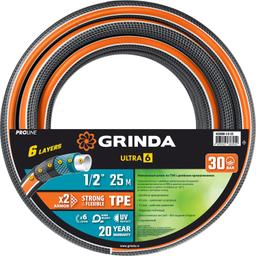 GRINDA  ULTRA 6, 1/2", 25 м, 30 атм, шестислойный, двойное армирование, поливочный шланг, PROLine (429009-1/2-25) - 10