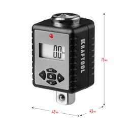KRAFTOOL  GRAND, 1/2", 40 - 200 Н·м, динамометрический адаптер с переходниками (64044-200) - 2
