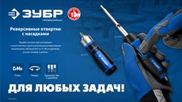 ЗУБР 12 предм., реверсивная отвертка, Профессионал (25169) - 2