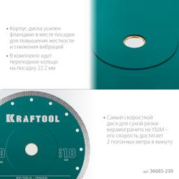 KRAFTOOL ULTRA-THIN 230х1.8 мм ультратонкий алмазный диск (36685-230) - 6