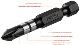KRAFTOOL Impact Pro PH2, 50 мм, 10 шт, ударные биты (26191-2-50-S10) - 4