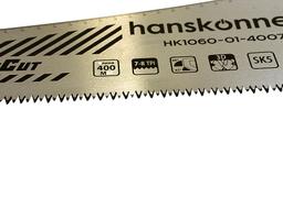 HK1060-01-4007 Ножовка по дереву, 400мм, 7-8 TPI, SK5, 3D зуб, чистый рез, Hanskonner - 4