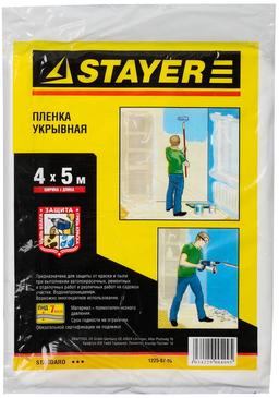 STAYER 4 м, 5 м, 7 мкм, защитная укрывочная пленка (1225-07-05) - 1