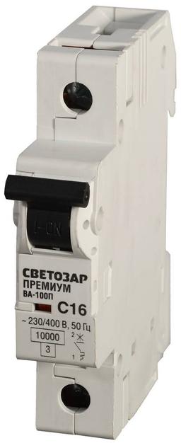 СВЕТОЗАР 1-полюсный, 63 A, "C" откл. сп. 10 кА, 230/400 В, автоматический выключатель (SV-49031-63-C) - 1