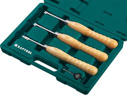 KRAFTOOL Precision-3, 3 предм., набор ручных резцов по дереву (18369) - 2