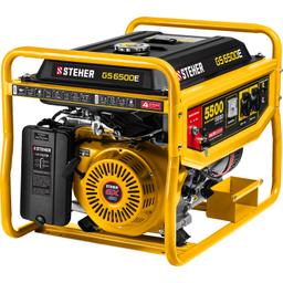 STEHER 5500 Вт, бензиновый генератор с электростартером (GS-6500E) - 10