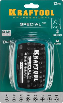 KRAFTOOL Special-32, с адаптером 32 шт, набор специальных бит (2610-H32) - 2