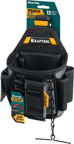 KRAFTOOL KP-13E поясная сумка с быстросъёмным креплением FastClip, 280 х 200 мм (38772) - 4