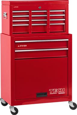 STAYER  616 х 330 х 742 мм, комбо, инструментальная тележка с 2 полками + ящик с 7 полками (38909-K) - 1