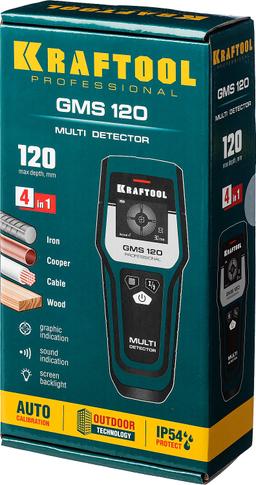 KRAFTOOL GMS 120, ЖК дисплей, универсальный детектор (45298) - 3