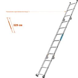 СИБИН  ПРП-36, 3 х 6 х 3 ступени, алюминиевые, складные, с колесами и съемной площадкой, парофессиональные рабочие подмости (38845) - 6