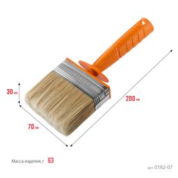 STAYER  Universal MINI, 3 х 7 см, светлая натуральная щетина, пластмассовый корпус, все виды ЛКМ, макловица, Professional (0182-07) - 2