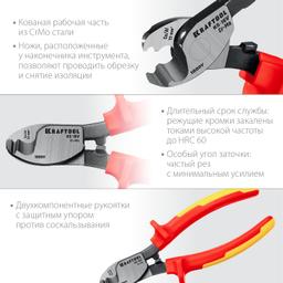 KRAFTOOL KS-16V, d 9мм, 160мм, кабелерез (23333-16V) - 4