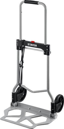 STAYER PROTruck, до 70кг, каркас и платформа из алюминия, платформа 39х28см, колеса d13 см, вес 3.0кг, складная хозяйственная тележка (38755-70) - 1