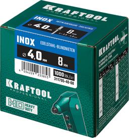 KRAFTOOL Inox, 4.0 x 8 мм, 1000 шт, нержавеющие заклепки (311705-40-08) - 2