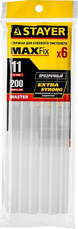STAYER Universal, 11 х 200 мм, 6 шт, прозрачные, универсальные клеевые стержни, Professional (2-06821-T-S06) - 2