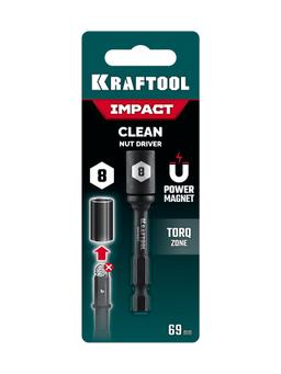 KRAFTOOL CLEAN “Nut driver”, 8 мм, бита с торцовой головкой (26371-08) - 2