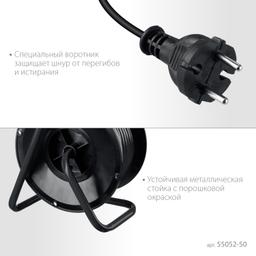 MIRAX ПВС, 2 х 0.75 мм2, 50 м, 1300 Вт, удлинитель на катушке (55052-50) - 5