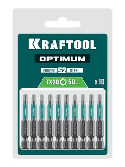 KRAFTOOL OPTIMUM TX 20, 50 мм, 10 шт, биты (26126-20-50-10) - 2