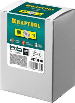 KRAFTOOL тип 21GA (80/Pr A/Senco AT) 10 мм, 5000 шт, скобы для степлера (31780-10) - 2