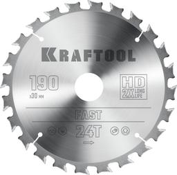 KRAFTOOL Fast, 190 х 30 мм, 24Т, пильный диск по дереву (36950-190-30) - 1