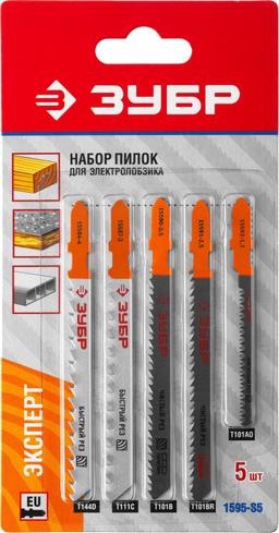 ЗУБР T-хвост., по дереву, 5 шт, набор полотен для лобзика (1595-S5) - 3
