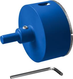 ЗУБР АГК, d 80 мм, (центр. сверло, трехгр. хвост, Р60), алмазная коронка, Профессионал (29850-80) - 6