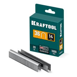 KRAFTOOL скобы тип 36 (L), 14 мм, калибр 20GA. 1000 шт (31636-14) - 1