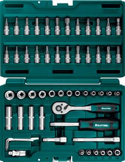 KRAFTOOL X-Drive, 57 предм., (1/4"), универсальный набор инструмента (27885-H57) - 1