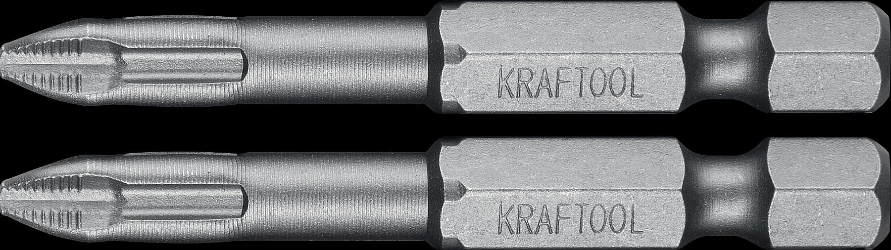 KRAFTOOL  X-Drive PH2, 50 мм, 2 шт, торсионные биты (26121-2-50-2)