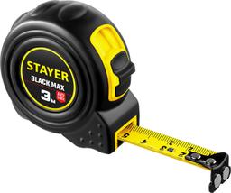 STAYER  BlackMax, 3 м х 16 мм, рулетка с двумя фиксаторами, Professional (3410-03) - 1