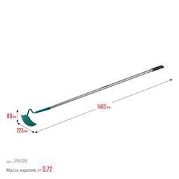 GRINDA PH-225 ALU, 225 х 80 х 1465 мм, D-образный профиль, углеродистая сталь, антикор. покрытие, алюминиевый черенок, мотыга, PROLine (39599) - 2