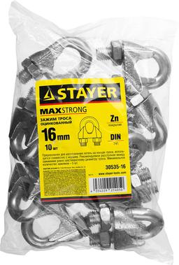 STAYER DIN 741, 16 мм, 10 шт, зажим троса (30535-16) - 2