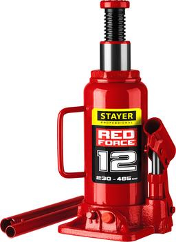 STAYER RED FORCE, 12 т, 230 - 465 мм, бутылочный гидравлический домкрат, Professional (43160-12) - 1