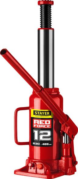 STAYER RED FORCE, 12 т, 230 - 465 мм, бутылочный гидравлический домкрат, Professional (43160-12) - 5