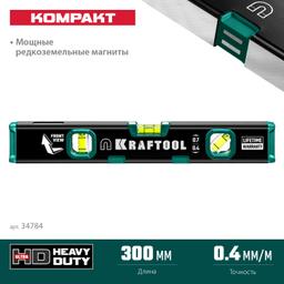 KRAFTOOL 300 мм, усиленный профиль, с зеркальным глазком, магнитный уровень (34784) - 3
