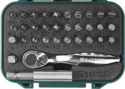 KRAFTOOL 33 шт, набор бит с мини-трещоткой (26157-H33) - 1
